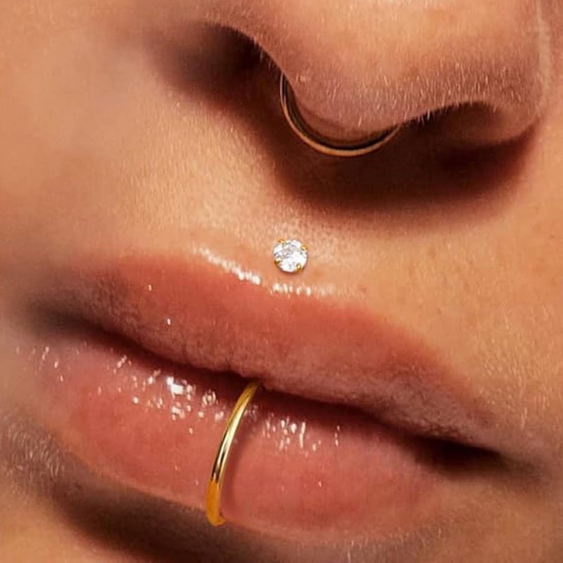 Incaton 20G Stainless Steel Nose Rings for Women Nose Rings Hoops L Shaped Nose Studs Screw Nose Piercing Jewelry for Women Men Silver Rose Gold Black Rainbow - Image 3
